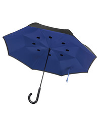 Parapluie  fermeture rversible bleu